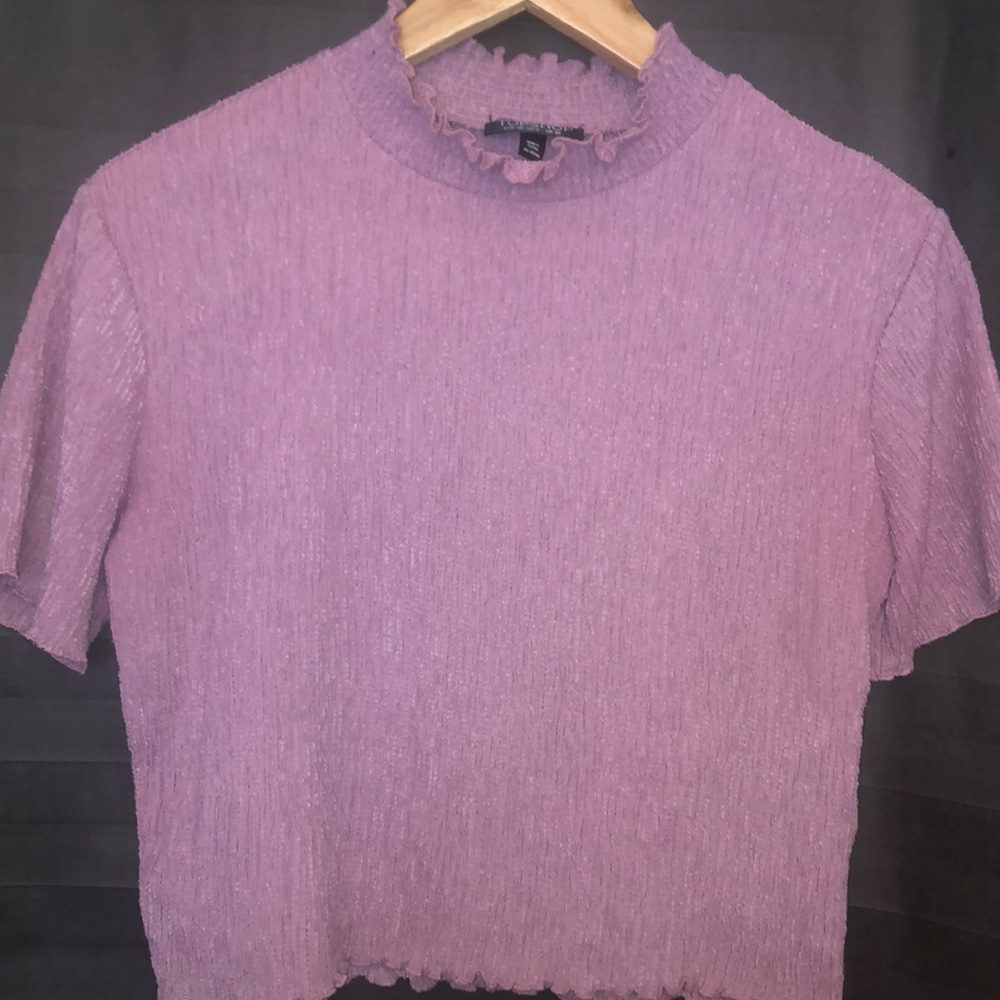 Topshop pink crop top